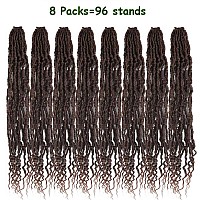 8 Packs Soft Locs Crochet Hair With Curly Ends 24 Inch Goddess Faux Locs Crochet Braids Boho Crochet Bohemian Locs Hair For Wome