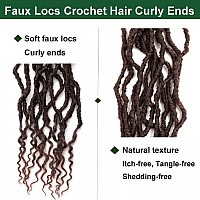 8 Packs Soft Locs Crochet Hair With Curly Ends 24 Inch Goddess Faux Locs Crochet Braids Boho Crochet Bohemian Locs Hair For Wome