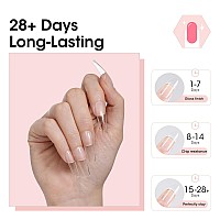 Gellen 2Pcs Solid Nail Gel Glue Set For Soft Gel Nail Tips 15Gpc Clear Acrylic Nail Tip Solid Gel Glue For Diy Nail Art Solid