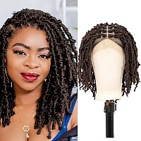 Kalyss 15 Full Double Lace Knotless Braided Wig For Black Women Faux Locs Braided Wig Butterfly Lace Front Braided Wigs With Ba