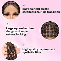 Kalyss 15 Full Double Lace Knotless Braided Wig For Black Women Faux Locs Braided Wig Butterfly Lace Front Braided Wigs With Ba