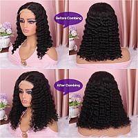 Omswet Glueless Curly Wigs Human Hair Pre Plucked Curly Bob Wig Human Hair 5X5 Hd Lace Closure Wigs Human Hair Wigs For Women Bl