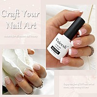 Vnicesli Gel Nail Polish Kit 4 Colors Jelly Nude Gel Polish Neutral Transparent Sheer Nude Nail Polish Soak Off Uv French Manic