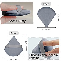 Flytianmy 16Pcs Triangle Powder Puffs Face Makeup Puff For Body Loose Powder Beauty Makeup Tool Grey