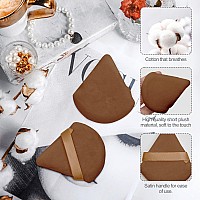 Flytianmy 9Pcs Triangle Powder Puffs Face Makeup Puff For Body Loose Powder Beauty Makeup Tool Brown