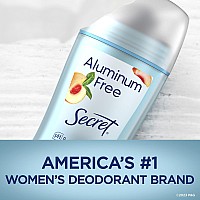 Secret Aluminum Free Deodorant For Women 48Hr Odor Protection Free Of Parabens Dyes Talc Baking Soda White Peach Scent 24