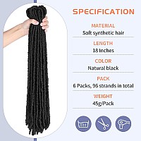 Wignee Faux Locs Crochet Hair 18 Inch Soft Locs Crochet Hair Pre Looped Crochet Locs For Black Women Dreadlock Crochet Hair Exte