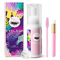 Setgnur Lash Shampoo For Lash Extensions 60Ml Eyelash Extension Cleanser Lash Shampoo Cleaning Kit With Shampoo Brush Mascara