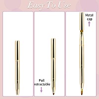 2 Pack Retractable Lip Brush For Lipstick Lip Gloss Doubleended Lip Makeup Brushes With Cap Lipstick Brush Lip Balm Applicator