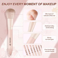 Omaniac Makeup Brushes Set 15Pcs Premium Synthetic Powder Concealers Eye Shadows Blush Professional Make Up Brushes Set Perf