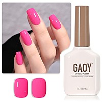 Gaoy Pink Gel Nail Polish 16Ml Soak Off Gel Polish Uv Light Cure For Nail Art Diy Manicure At Home 1468 Neon Pink