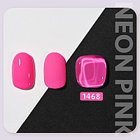 Gaoy Pink Gel Nail Polish 16Ml Soak Off Gel Polish Uv Light Cure For Nail Art Diy Manicure At Home 1468 Neon Pink