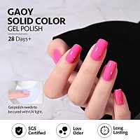 Gaoy Pink Gel Nail Polish 16Ml Soak Off Gel Polish Uv Light Cure For Nail Art Diy Manicure At Home 1468 Neon Pink