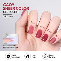 Gaoy Jelly Nude Gel Nail Polish 16Ml Sheer Pink Translucent Soak Off Gel Polish Uv Light Cure For Nail Art Diy 1993 Blushing