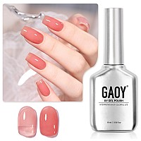 Gaoy Jelly Nude Gel Nail Polish 16Ml Sheer Pink Translucent Soak Off Gel Polish Uv Light Cure For Nail Art Diy 1994 Light Red