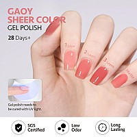 Gaoy Jelly Nude Gel Nail Polish 16Ml Sheer Pink Translucent Soak Off Gel Polish Uv Light Cure For Nail Art Diy 1994 Light Red