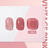 Gaoy Jelly Nude Gel Nail Polish 16Ml Sheer Pink Translucent Soak Off Gel Polish Uv Light Cure For Nail Art Diy 1995 Vintage P