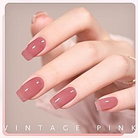 Gaoy Jelly Nude Gel Nail Polish 16Ml Sheer Pink Translucent Soak Off Gel Polish Uv Light Cure For Nail Art Diy 1995 Vintage P