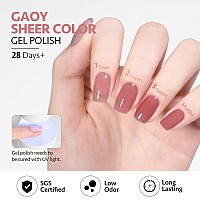 Gaoy Jelly Nude Gel Nail Polish 16Ml Sheer Pink Translucent Soak Off Gel Polish Uv Light Cure For Nail Art Diy 1995 Vintage P