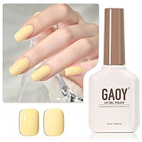 Gaoy Pastel Gel Nail Polish 16Ml Soak Off Gel Polish Uv Light Cure For Nail Art Diy Manicure At Home 1162 Lemon Pie