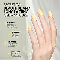 Gaoy Pastel Gel Nail Polish 16Ml Soak Off Gel Polish Uv Light Cure For Nail Art Diy Manicure At Home 1162 Lemon Pie