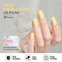 Gaoy Pastel Gel Nail Polish 16Ml Soak Off Gel Polish Uv Light Cure For Nail Art Diy Manicure At Home 1162 Lemon Pie