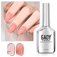 Gaoy Jelly Nude Gel Nail Polish 16Ml Sheer Pink Translucent Soak Off Gel Polish Uv Light Cure For Nail Art Diy 1304 Rose Came