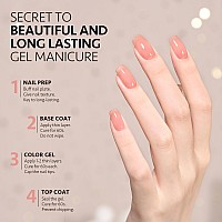 Gaoy Jelly Nude Gel Nail Polish 16Ml Sheer Pink Translucent Soak Off Gel Polish Uv Light Cure For Nail Art Diy 1304 Rose Came