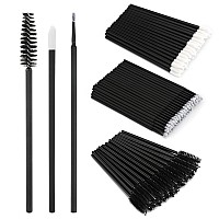 G2Plus 300Pcs Eyelash Extension Supplies Kit 100Pcs Disposable Lip Wands 100Pcs Mascara Brush Applicators 100Pcs Micro Swabs