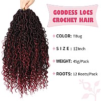 Alicoco Goddess Locs Crochet Hair 12 Inch 8 Packs Faux Locs Crochet Hair For Women Boho Locs Prelooped River Crochet Locs With