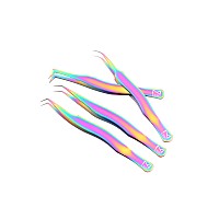 M Lash Tweezers For Eyelash Extensions Set Of 4 Professional Lash Extension Tweezers Fiber Tip Japanese Steel Diamond Gr