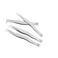 M Lash Tweezers For Eyelash Extensions Set Of 4 Professional Lash Extension Tweezers Fiber Tip Japanese Steel Diamond Gr