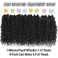 Col Bling 10 Inch 8 Packs Goddess Locs Crochet Hair Faux Locs Crochet Hair For Women Pre Looped River Locs Crochet Hair With Cur