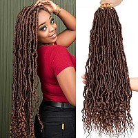 8 Packs Faux Locs Crochet Hair Curly Ends 24 Inch Soft Locs Crochet Braids Boho Crochet Bohemian Locs Hair For Women 24Inchpac