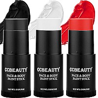 Ccbeauty Halloween Clown Makeup Kit White Black Red Face Body Paint Stick Cream Skeleton Joker Skull Mime Foundation Makeup H