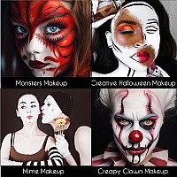 Ccbeauty Halloween Clown Makeup Kit White Black Red Face Body Paint Stick Cream Skeleton Joker Skull Mime Foundation Makeup H