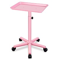 Salon Seor Salon Tray With Wheelsaluminum Hair Color Tray For Salonpink Trolley With Wheelsheight Adjustable Salon Service Tr