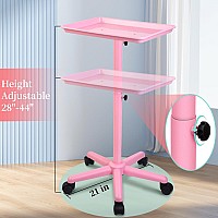 Salon Seor Salon Tray With Wheelsaluminum Hair Color Tray For Salonpink Trolley With Wheelsheight Adjustable Salon Service Tr