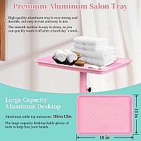 Salon Seor Salon Tray With Wheelsaluminum Hair Color Tray For Salonpink Trolley With Wheelsheight Adjustable Salon Service Tr