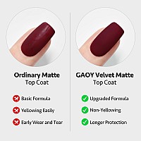 Gaoy Gel Top Coat Matte Top Coat And Base Coat Set 3 Pcs 16Ml Glossy Matte No Wipe Combination For Uv Light Cure Gel Nail Poli