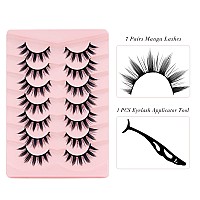 Lankiz Manga Lashes Natural Look Anime Lashes False Eyelashes Lash Clusters Korean Japanese Makeup Asian Cosplay Fake Eyelashes