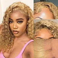 Brown Curly Lace Front Wigs Human Hair Brown Bob Deep Wave 180 Density Chocolate Colored 13X4 Hd Lace Wigs Brazilian Curly Wate