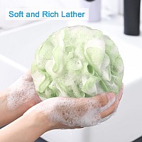 Amazerbath Loofah Sponge 75Gpiece Exfoliating Bath Sponge Body Scrubber Loofa Set Of 4 Cotton Candy Quartet Large