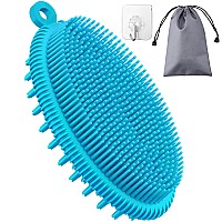 Heeta Silicone Body Scrubber Gentle Exfoliating Body Scrubber 2 In 1 Silicone Loofah Brush For Shower Silicone Body Brush Eas