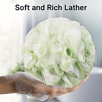 Amazerbath Loofah Sponge Shower Loofah 60Gpcs Body Scrubber Loofa Set Of 3 Cotton Candy Trio Bath Sponge For Men And Women