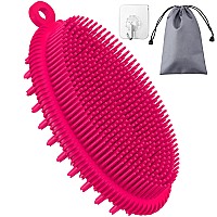 Heeta Silicone Body Scrubber Gentle Exfoliating Body Scrubber 2 In 1 Silicone Loofah Brush For Shower Silicone Body Brush Eas