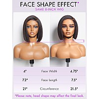 Luvme Hair 8 Blunt Cut Bob Wig Human Hair Pre Cut Glueless Hd Lace Closure Wig Pre Plucked Mature Boss Side Parted Straigh Hum