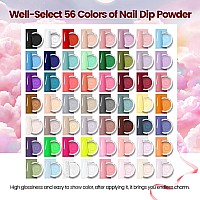 Openlive Dip Powder Nail Kit 56 Color Nail Dip Powder Starter Kit Quick Drying Dip Powder For Home Salon Dipping Nail Manicure