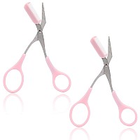 Eyebrow Scissors With Comb Professional Precision Eyebrow Trimmer Scissors Eyebrow Trimming Scissors With Comb And Nonslip Fin