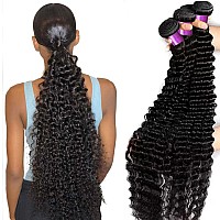 Water Wave Human Hair Bundles 100 Unprocessed Virgin Human Hair Curly 1 Bundle Double Weft Wet And Wavy Human Hair Bundles Weav